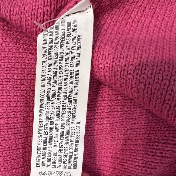 Hyacinth House Pink and Red Women's Cardigan Sweater - Picture 4 of 4